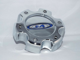Moto Metal Chrome Alloy Wheels Center Cap 845L140-2 S608-19 with Blue M ... - £21.79 GBP