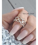 Sterling silver chainlink ring - promise - chain link - commitment - cha... - $1,192.49 MXN