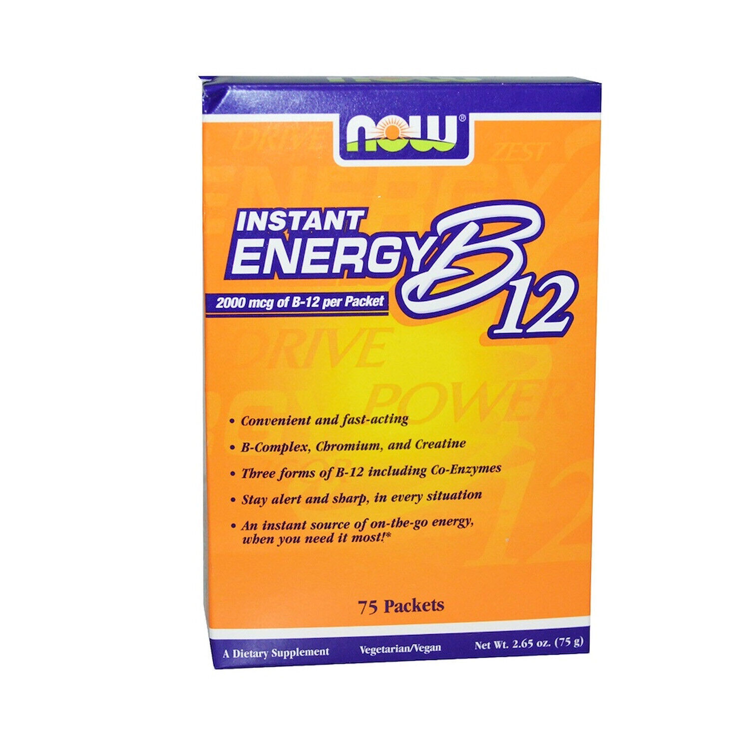 Now Foods Instant Energy B-12 2000 mcg, 75 Packets - $15.69