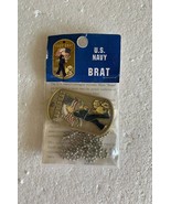 U. S. Navy Brat Coin Medallion Necklace Dog Tag - £15.92 GBP
