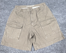Savane Cargo Shorts Mens 34 Khaki Elastic Waist Cotton Hiking Casual Out... - £18.96 GBP