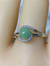 100% Natural A Class Green Jadeite Jade Ring  - £35.86 GBP