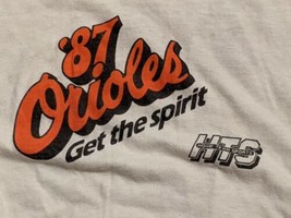 1987 HTS Baltimore Orioles Stadium Giveaway MLB 50/50 HTS Short Shirt Yo... - £19.04 GBP