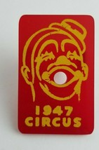 Vintage 1947 Boy Scout Neckerchief Slide Ringling Bros Circus Clown Lucite - £7.07 GBP