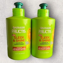 2 x Garnier Fructis Sleek &amp; Shine Leave-in Hair Conditioner 10.2 fl oz EA - £31.30 GBP