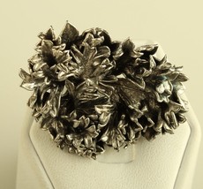 Vintage flora danica sterling silver 925 eggert denmark brooch pin - £35.52 GBP