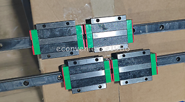 2 pcs HGR20-800mm HG Linear rail &amp; 4 pcs HGW20HC Block Bearing XZY PRINTING - £164.69 GBP