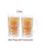  Beer Mugs with Freezing Gel   (2 Pack) 14oz (Gifts under $50) - $46.31 CAD