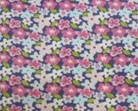 Fleece Flowers Pink Blue Floral Purple Fleece Fabric Print by Yard A348.12 - $8.97