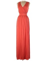NWT Rachel Pally Crawford in Persimmon V-Neck Jersey Wrap Maxi Dress M $229 - £71.96 GBP