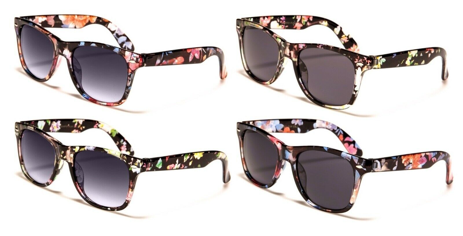 FLOWERS FLORAL PRINT CLASSIC CASUAL SQUARE SUNGLASSES RETRO DESIGNER FAS... - $6.95