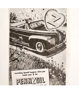 1944 Pennzoil Gasoline &amp; Oil Advertisement Automobilia Pennsylvania Pure... - $41.86 CAD