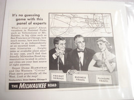 1957 Railroad Ad The Milwaukee Road Super Dome Hiawathas and the Western... - $7.99