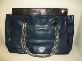 Estee Lauder Tote Purse Hand Laptop Bag BROWN BLUE New - $372.79 MXN