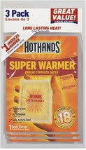 HotHands Body &amp; Hand Super Warmers 18 Hours of Heat - 3 Individual Warmers - $8.77 CAD