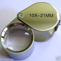 Jeweler's LOUPE 10x 21mm MAGNIFYING GLASS jewelry coins loop Jewelers Ma... - $31.23