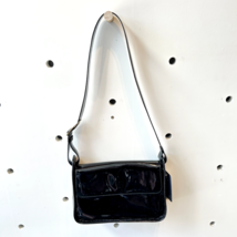Salvatore Ferragamo Black Patent Leather Vintage Shoulder Purse Bag 0412EM - £88.14 GBP