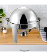 SOGA 4X 6L Round Chafing Stainless Steel Food Warmer with Glass Roll Top - €775,97 EUR