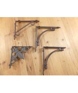 4 LARGE Shelf Brackets Cast Iron Welding Steampunk Metal Art  **READ DEF... - $496.57 MXN