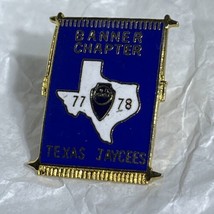 Texas Jaycees Banner Chapter Organization State Jaycee Lapel Hat Pin Pin... - $5.95