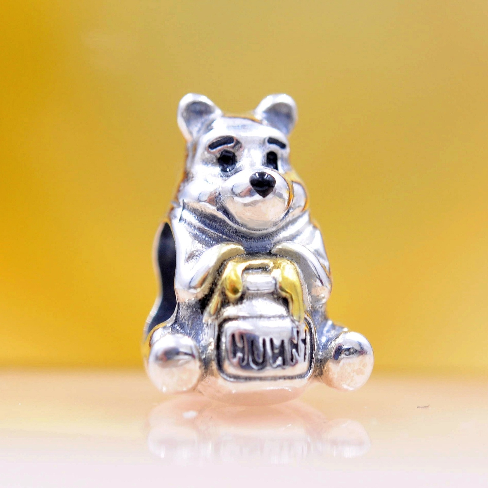 Sterling silver Disney 100th Anniversary Winnie the Pooh Lab-grown ...