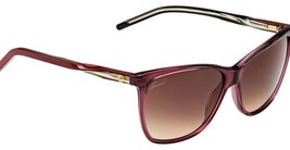 GUCCI Italy BURGUNDY Rectangular SUNGLASSES GG 3640/S OWQ/D8 Embossed Logo - $237.57