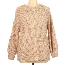 LC Lauren Conrad Sweater Womens Large Pink/Gold Crew Neck Long Sleeve Pu... - £15.03 GBP