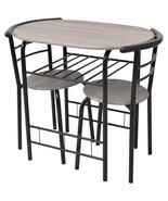 Dining Set Black MDF, Iron Medium Sleek Breakfast Bar Set - $2,951.82 MXN