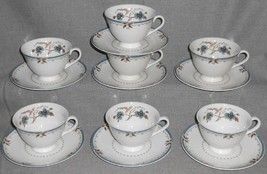 Set (7) Royal Doulton OLD COLONY PATTERN Cups/Saucers MADE IN ENGLAND - $69.29
