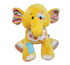 Baby Ganz Cuddly Calicos Elephant Yellow Stripes Stuffed Animal Plush Toy 86711 - £29.68 GBP