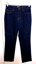 L.L. B EAN Classic Fit Ladies Dk Wash COTTON/POLY/SPAND.JEANS-2P-BARELY WORN-NICE - £10.30 GBP