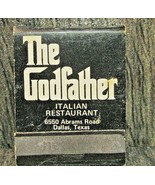 The Godfather Italian Restaurant Dallas Texas Matchbook Rare 1980&#39;s - £10.80 GBP