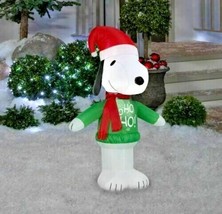 Christmas Snoopy P EAN Uts Airblown Inflatable Festive Holiday Home Outdoor Decor - £55.96 GBP
