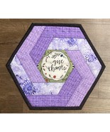 April Give Thanks Hexagon Quilted Table Topper - $25.00