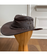 Kangaroo Overlander Cracker Jack Hat Brown Leather M - $76.50