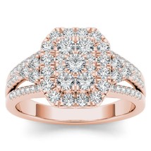 Authenticity Guarantee 
14K Rose Gold 1.00Ct Natural Diamond Halo Engagement ... - £1,169.21 GBP