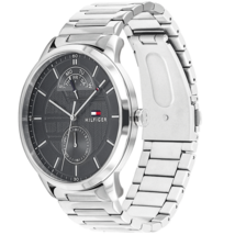 Orologio Tommy Hilfiger Uomo Quarzo Acciaio Inox Quadrante Grigio 44mm 1791608 - $106.24