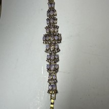 Vtg Pink Rhinestone Bracelet Stunning - £73.64 GBP