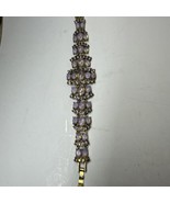 Vtg Pink Rhinestone Bracelet Stunning - £73.51 GBP