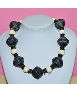 Mali Clay Trade Tribal Beads Necklace Primitive Native Statement Jewelry - £55.09 GBP