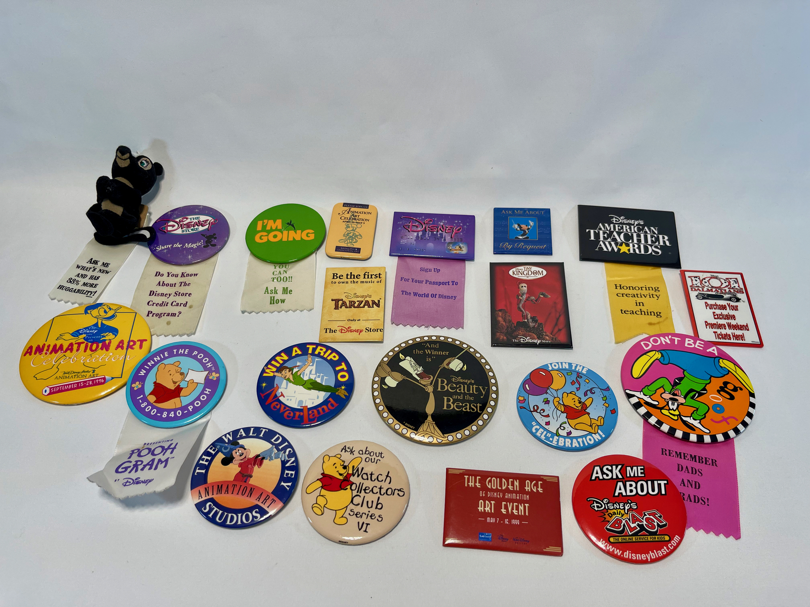 The Disney Store Cast Member Buttons - Misc. In-Store Promotions (Coll. of 20) - $125.00