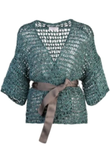 Brunello Cucinelli Open Knit Belt Sequins Cardigan Sweater Sz L Nwt $ 3499 - £638.68 GBP