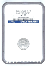 2007 Early Releases 1/10 OZ Platinum Eagle NGC MS70-
show original title... - $469.91