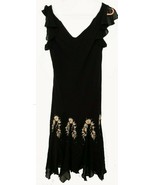 Ladies Cocktail/Dance Dress, S.L. Fashions, Black w Embroidered Details,... - $991.27 MXN
