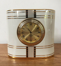 Lenox Jeweled Essence Porcelain Gold Trimmed Art Deco Quartz Table Clock... - £47.17 GBP