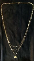 VINTAGE 1960-70’s TRIFARI 32″ FAUX PEARL 3-Strand NECKLACE W/ HANG TAG 1... - $18.95