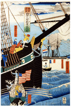 Japanese POSTER.Home room wall.Sea Ship Scene.Asia Decor.Japan art.72i - £14.27 GBP+