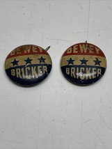 1944 Dewey Bricker  Presidential Election Button Pin Campaign KG - £12.17 GBP