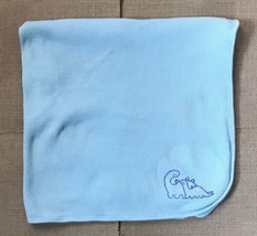 Parents Choice Blue Waffle Knit Dinosaur Blanket Childs Security Blankey - £7.91 GBP