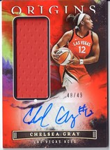 CHESLEA GRAY ACES 2023 Panini Origins WNBA - Jersey Autographs Red SN49 - $1,068.10 MXN